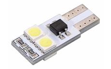 Žárovka 4 SMD LED 12V T10 s rezistorem CAN-BUS ready bílá