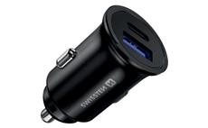 Autoadaptér SWISSTEN 12-24V Power Delivery USB-C + Quick Charge 3.0 36W