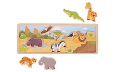 Bigjigs Toys Magnetické puzzle safari 